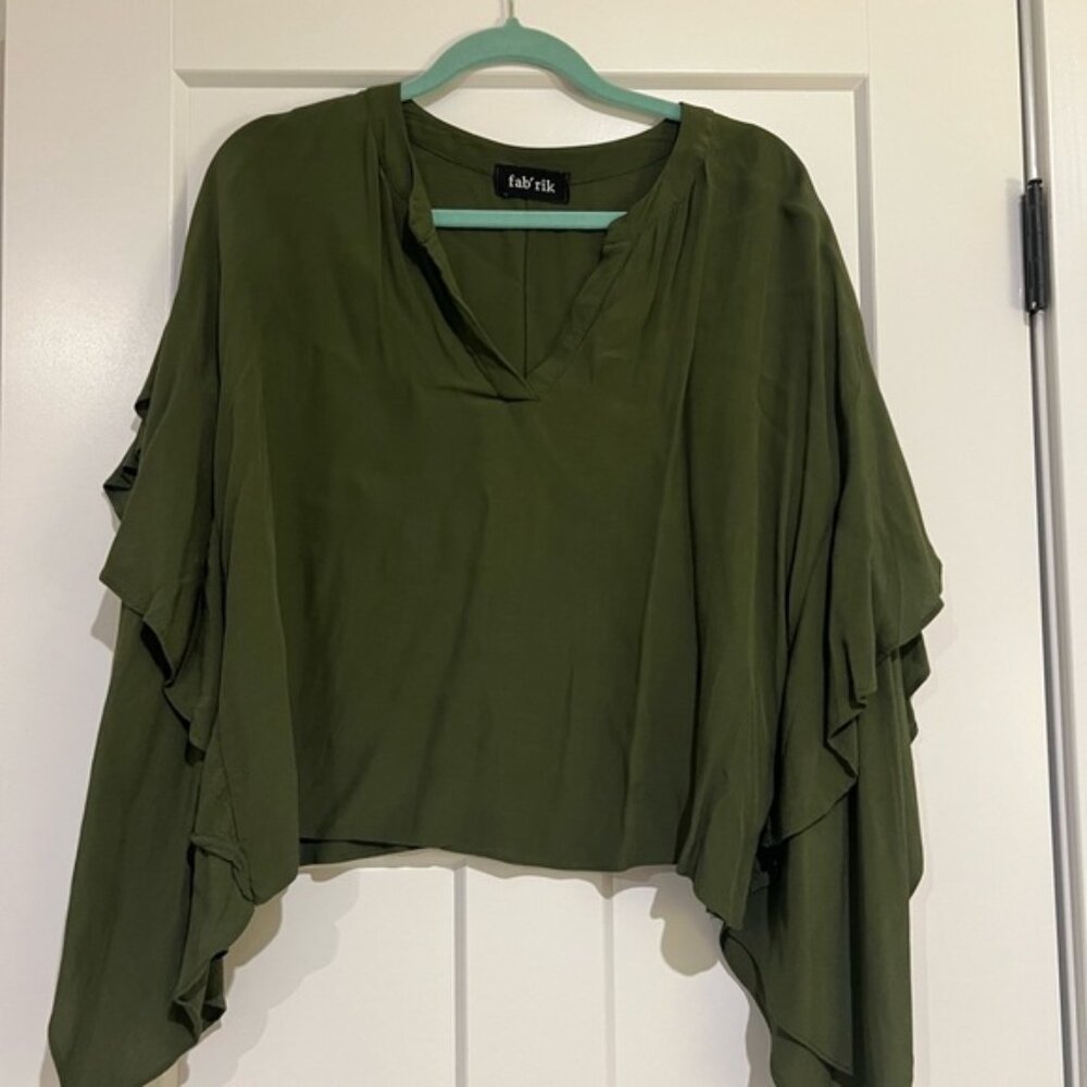 Fab'rik Dark Green Women's Blouse